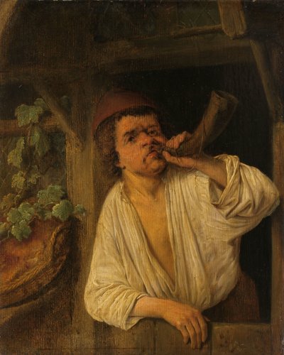 Kornasını Çalan Bir Fırıncı by Adriaen van Ostade