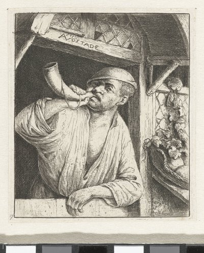 Fırıncı korna çalıyor by Adriaen van Ostade