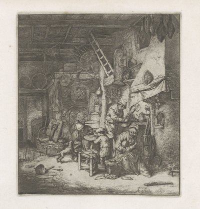 Bir iç tarım ailesi by Adriaen van Ostade