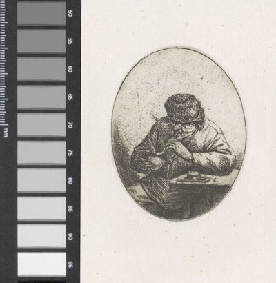 Gülümseyen bir çiftçinin karısının büstü by Adriaen van Ostade