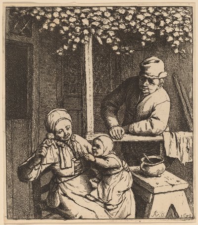 Bebek için Uzanan Çocuk by Adriaen van Ostade