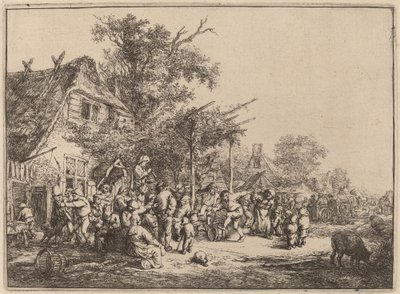 Kafes altında dans et by Adriaen van Ostade