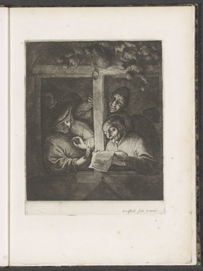 Mum ışığında açık bir pencerede üç şarkıcı by Adriaen van Ostade