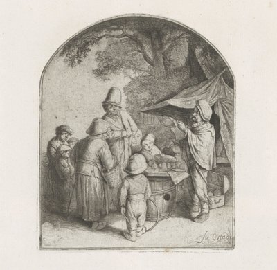 Bir şarlatan tezgahındaki rakamlar by Adriaen van Ostade