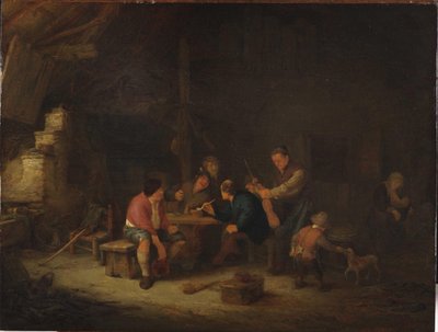 Köylü ile iç by Adriaen Jansz. van Ostade