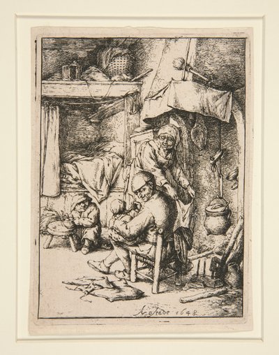 Le p?re de famille (Ailenin babası) by Adriaen van Ostade