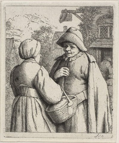 Erkek ve Kadın Sohbeti by Adriaen van Ostade