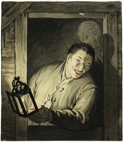 Kapıda Fenerli Adam by Adriaen van Ostade