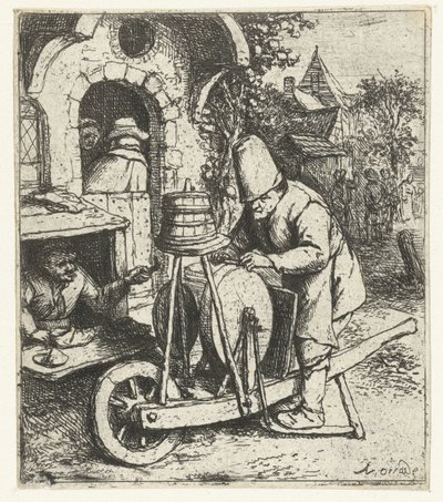 Bir kunduracıda iş yerinde bıçak bileyici Bıçak Bileyici by Adriaen van Ostade