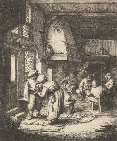 Faturasını Ödeyen Köylü, 1610-85. by Adriaen van Ostade