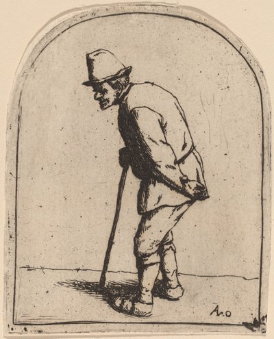 Sırtı Çarpık Köylü by Adriaen van Ostade