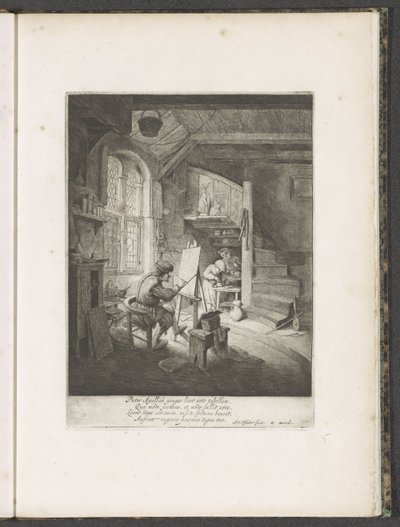 Onun stüdyosunda ressam by Adriaen van Ostade