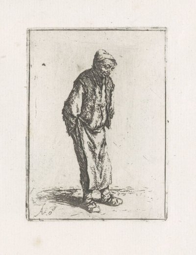 Elleri arkasında duran adam by Adriaen van Ostade