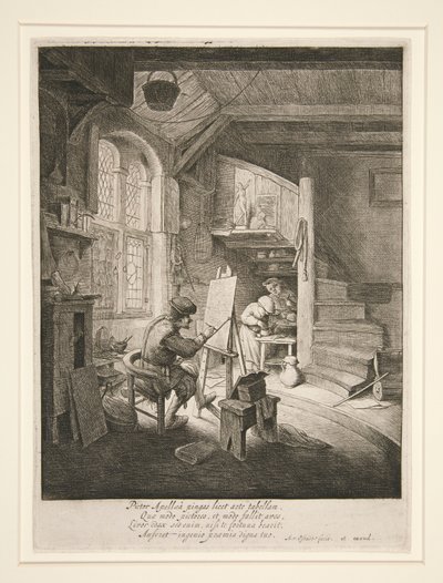 Ressam Atölyesinde by Adriaen van Ostade