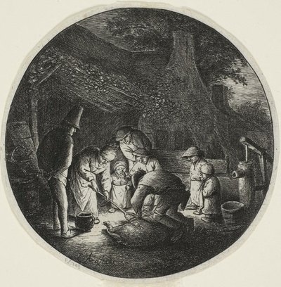 domuz katilleri by Adriaen van Ostade