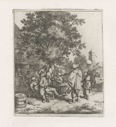 Bir içki şirketi ile iki müzisyen by Adriaen van Ostade