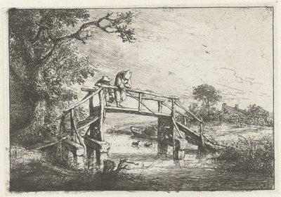Bir köprüde iki balıkçı Balıkçı by Adriaen van Ostade