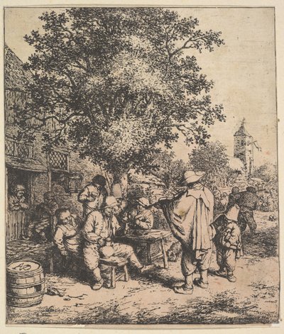 Kemancı ve Küçük Organgrinder, 1610-85. by Adriaen van Ostade
