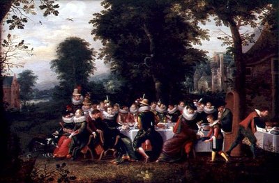 Fete Champetre (panelde yağ by Adriaen van Stalbemt