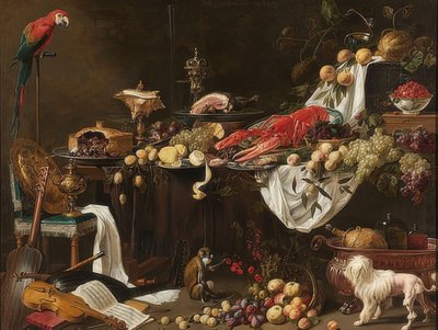 Ziyafet natürmort. 1644 by Adriaen van Utrecht