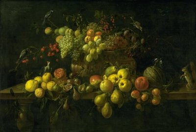 Bir Masada Meyveli Natürmort by Adriaen van Utrecht