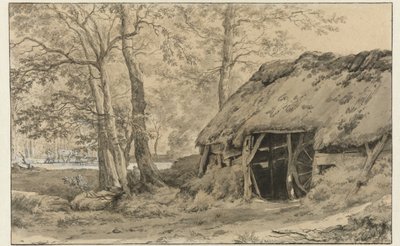Ormanda Bir Kulübe veya Koyun Kalemi by Adriaen van de Velde