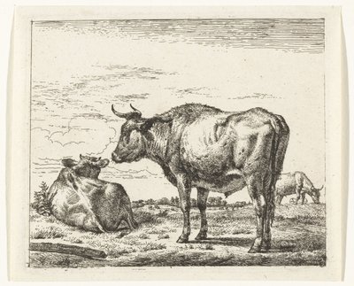 duran boğa Farklı hayvanlar (dizi başlığı) by Adriaen van de Velde