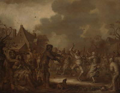 köylüler, dans by Adriaen van de Venne