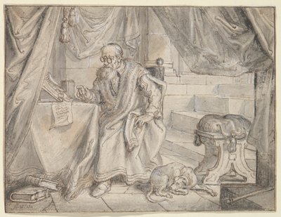 için çalışma by Adriaen van de Venne