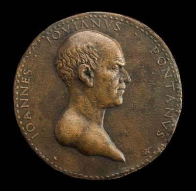 Giovanni Gioviano Pontano, 1426-1503, Şair [ön yüz], 1488 veya sonrası. by Adriano Fiorentino