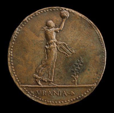 Urania Sağa Yürüyüş, Küre ve Lir Tutarak [ters], 1488 veya sonrası. by Adriano Fiorentino