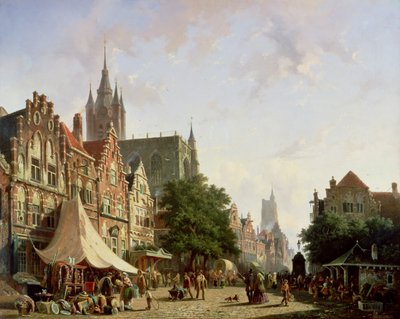 Hollanda Sokak Sahnesi by Adrianus Eversen
