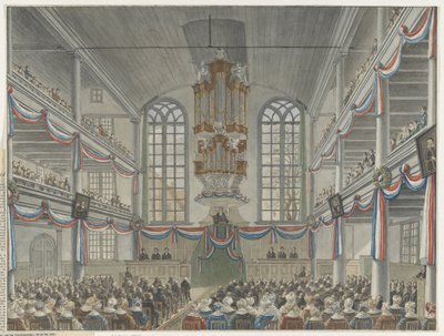 Göstericiler Ruhban Okulu'nun İki Yüzüncü Yıldönümü Kutlaması, 1834 by Adrianus Gerardus van Schoone