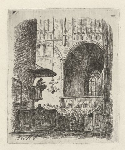Kilise hizmeti ile kilise iç by Adrianus Wilhelmus Nieuwenhuyzen