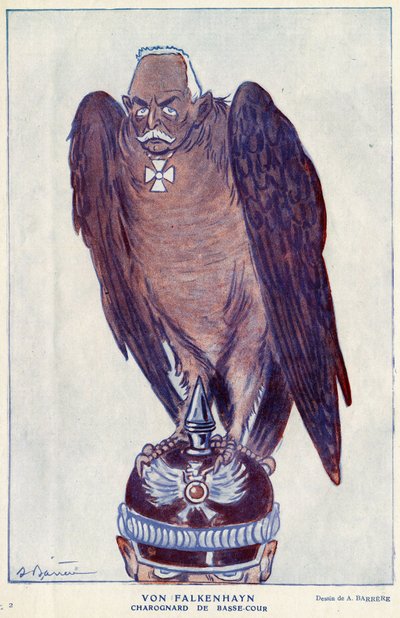 Alman General Erich von Falkenhayn (1861-1922) (Alt Mahkeme Charognard) tarafından “” Fantasio” 1916