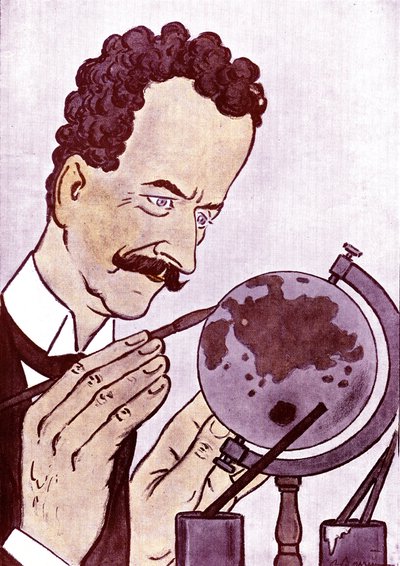 Fransız politikacı ve diplomat Philippe Berthelot'un (1866-1934) karikatürü - Fantasio'dan Adrien Barrere'nin (1877-1931) çizimi by Adrien Barrere