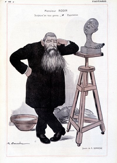 “Fantasio” da atölyesinde temsil edilen heykeltıraş Auguste Rodin
