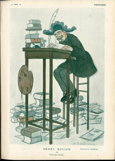 Fantasio, ca. 1912_2_15 - Bir Barrere Çizimi (1874-1931): Güzel Sanatlar, Okuma Yazma - Roujon Henry by Adrien Barrere