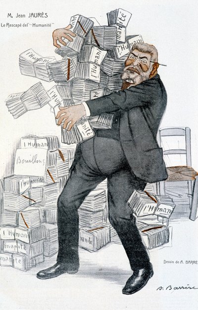 Jean Jaures, “” İnsanlığın kurtulanı””” - Adrien Barrere (1877-1931), 01/11/1906 tarihli “” Fantasio”””da by Adrien Barrere
