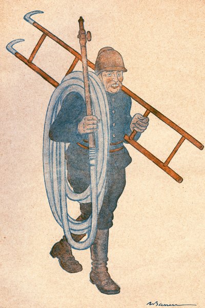 Joseph NOULENS (1864-1944), Fransız politikacı. Adrien Barrere'nin (1874-1931) FANTASIO için yaptığı çizim, 15 Nisan Sayı 204 by Adrien Barrere