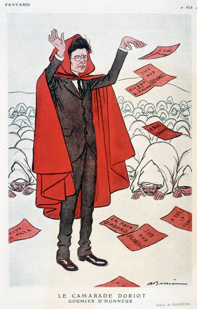 Yoldaş Jacques Doriot, fahri goumier - Barrère tarafından, 07/07/1925 tarihli “” Fantasio””da by Adrien Barrere