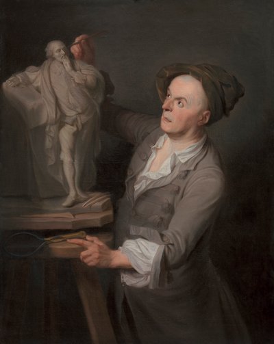 Louis-Francois Roubiliac Shakespeare Anıtını Modelliyor by Adrien Carpentiers
