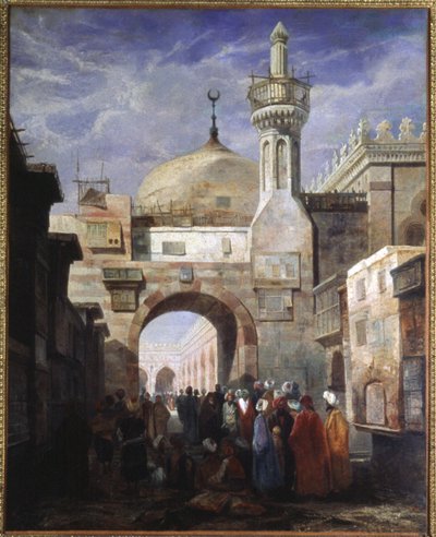 Kahire'deki cami by Adrien Dauzats