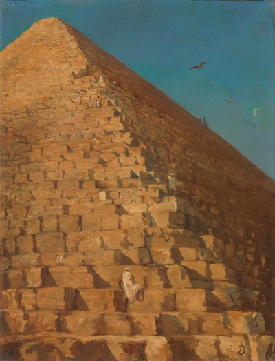 Büyük Piramit, Giza, 1830 veya sonrası. by Adrien Dauzats