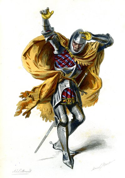 Aziz Paul'un Dönüşümü: Saulus, Fransız kralı VI. Charles yönetimindeki performans. 1872 (gravür) by Adrien Emmanuel Marie