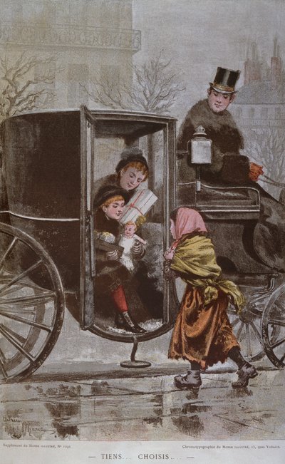 'Lütfen seçin', 'Le Monde Illustre'dan çizim, c.1890 by Adrien Emmanuel Marie