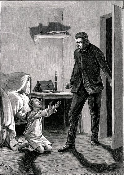 Casus çocuk: Bir çocuk af dilemek için öfkeyle kendisini babasının ayaklarına atar (sert su by Adrien Emmanuel Marie