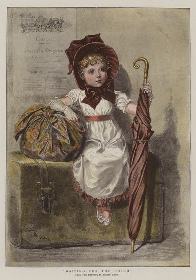 Koçu Beklerken (chromolitho) by Adrien Emmanuel Marie