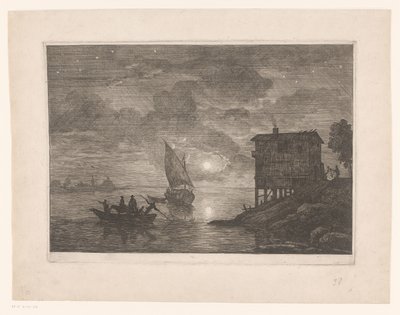 gece feribot le baco by Adrien Manglard (attributed to)
