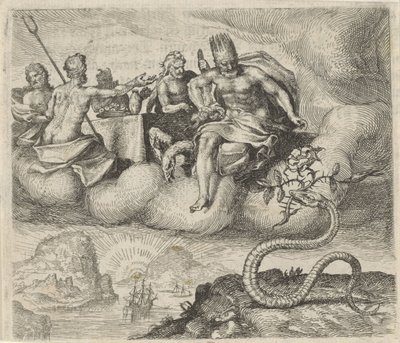 Jüpiter ve Yılan Masalı by Egidius  Sadeler (II)